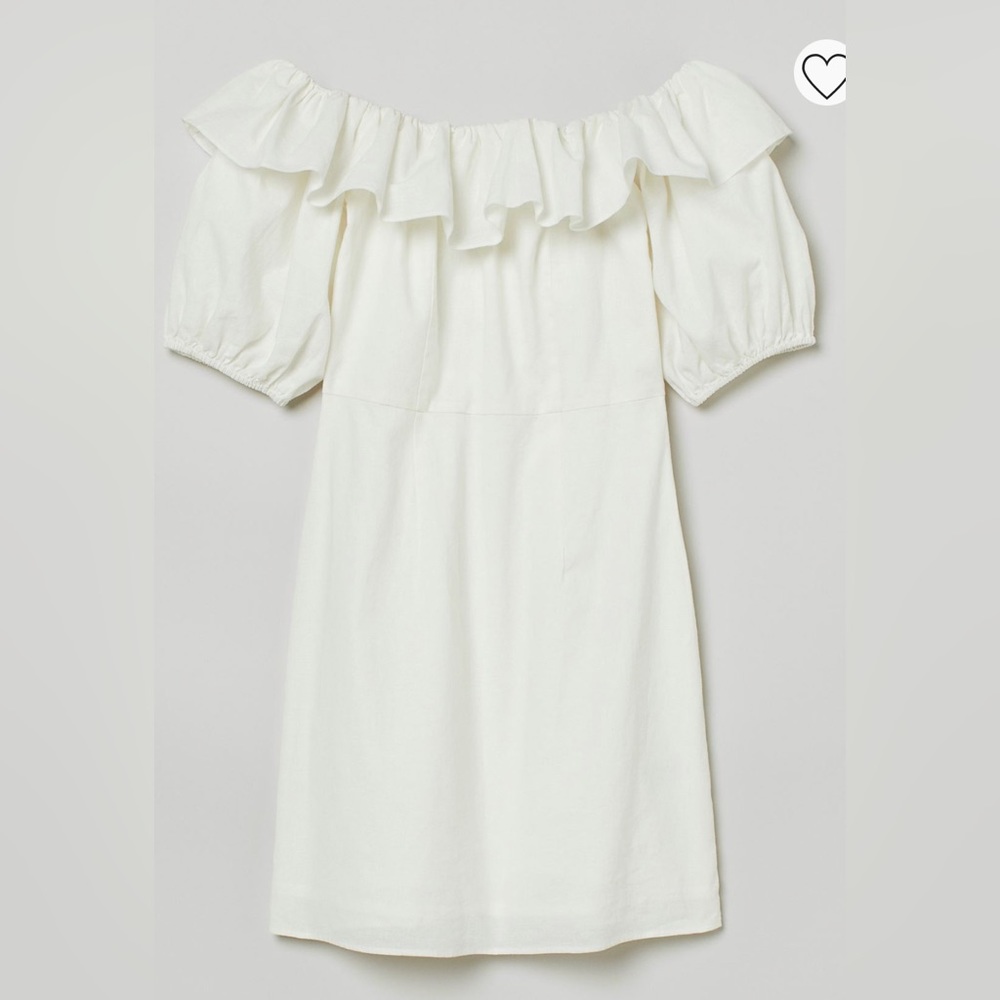 H&M Linen Off the Shoulder Dress